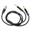 Y Splitter Dual 6.35mm Male To XLR Female 24K Gold Plated Microphone Splitter Cord  for Microphone