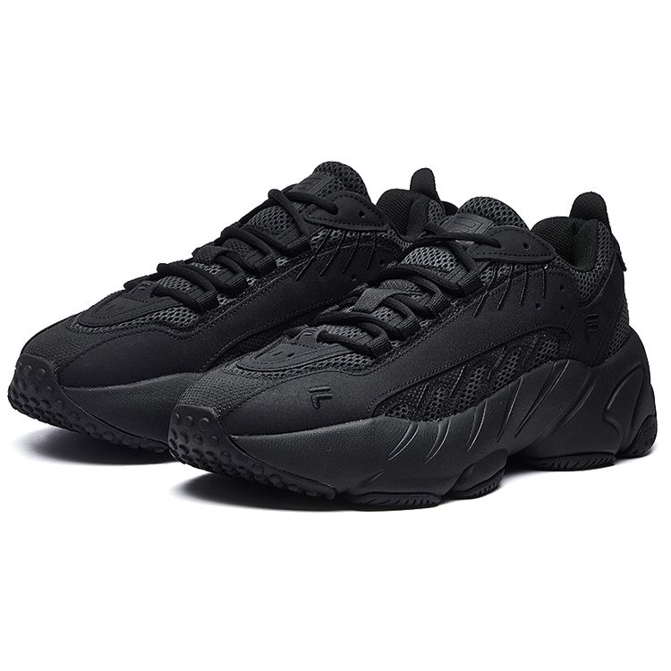 FILA ADE Mesh Thick Sole Sports Fashion Comfortable Wrap Low Top Casual City Commuting Running Shoes Men sneaker Black F12M031104FBK