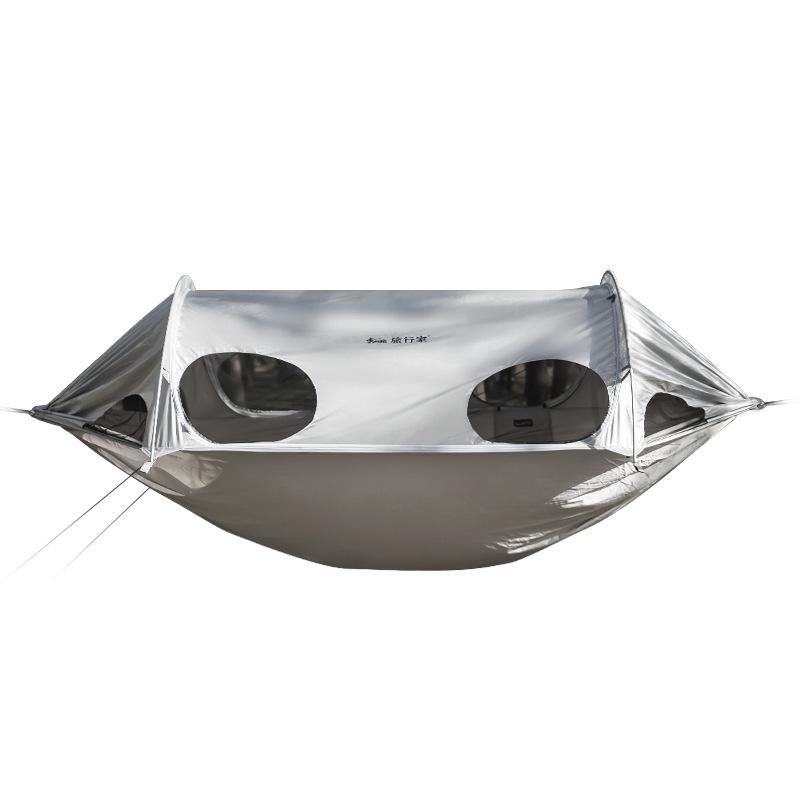 Traveler Anti-Tip Outdoor Hammock with Detachable Mosquito Net