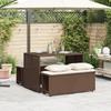 VidaXL 3-piece Garden Dining Set and Brown Poly Rattan Cushions, Outdoor Dining Set, Furniture of 4003903