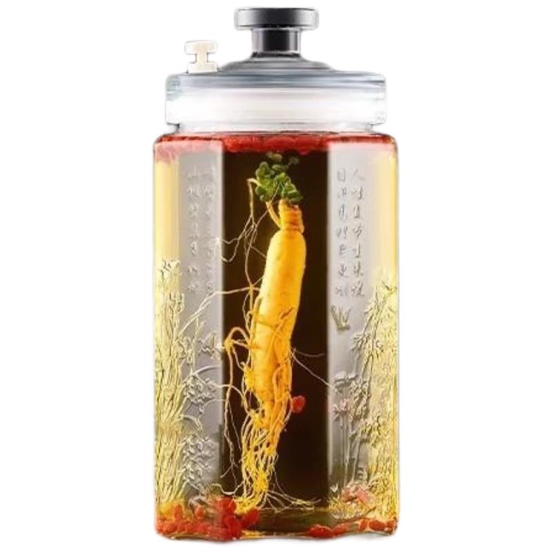HANDUNYOU Sealed Glass Wine Infusion Jar, 3L