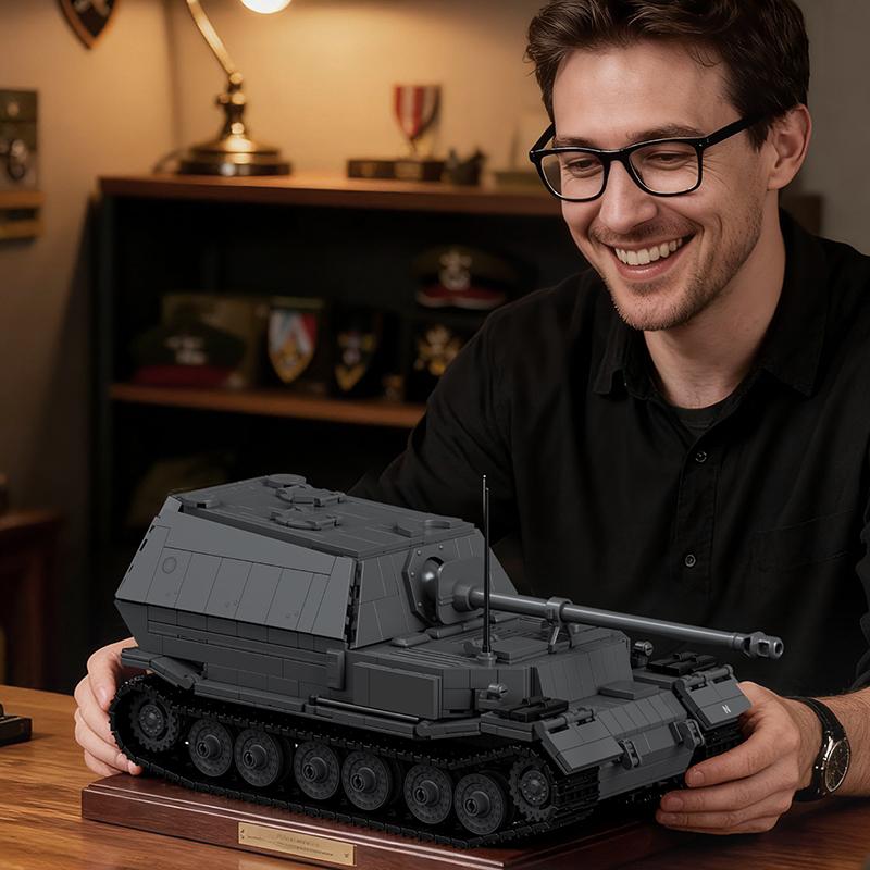 Jagdpanzer Tiger P Elefant Tank Building Blocks Ferdinand Heavy Tank Destroyer Manstein Soldiers Bricks Toy adult Gift