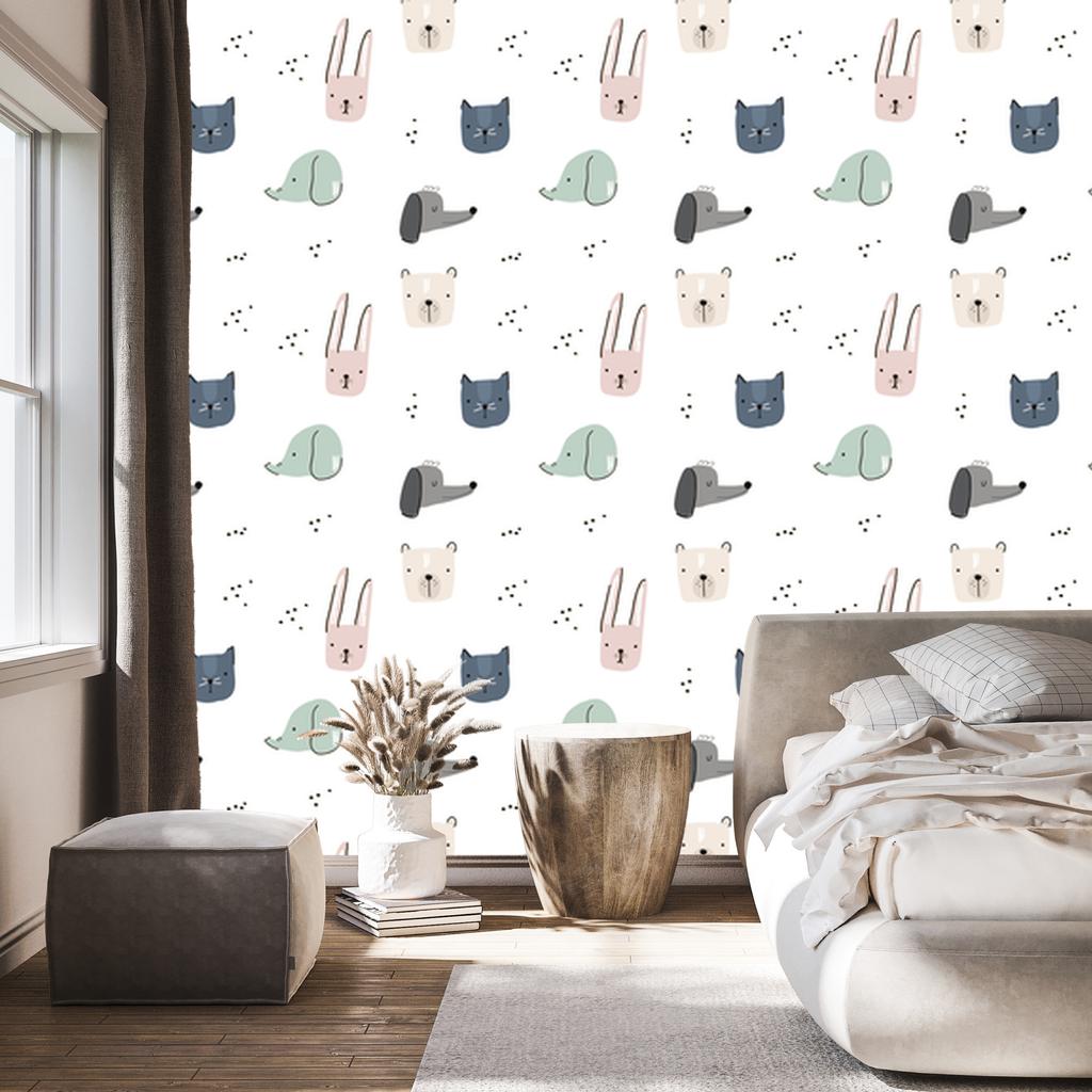 Animal Rabbit Wallpaper for Living Room and Bedroom 50x1000