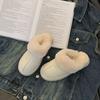 Korean version of pink snow boots, half-towed women's outer wear 2025 winter new Mao Mao shoes, piled and thickened warm cotton shoes