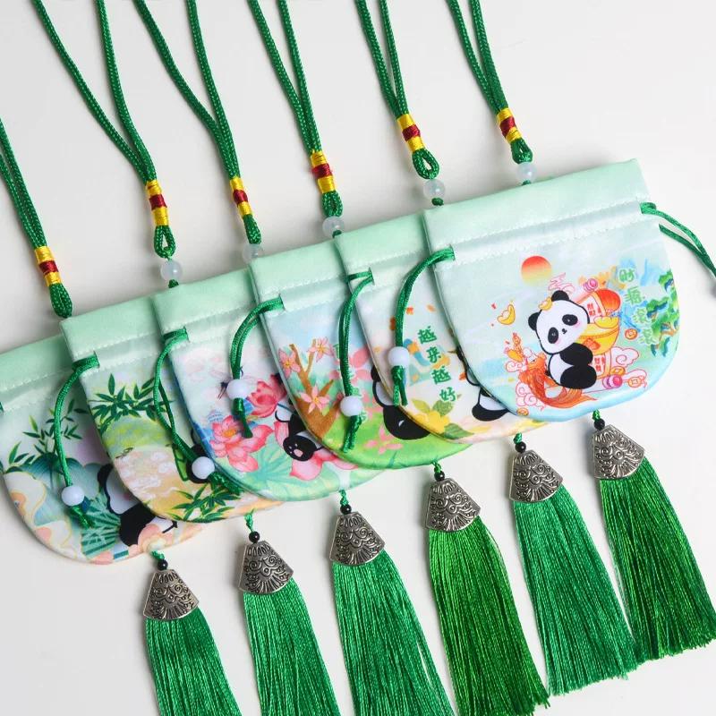 Dragon Boat Festival DIY Handmade Sachet Material Kit New Chinese Style Panda Mugwort Mosquito-Repelling Spice Sachet Finished Hanging Ornament