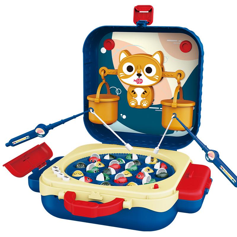 Children s Educational Magnetic Levitation Fishing Toy with Music and Rotating Water Track