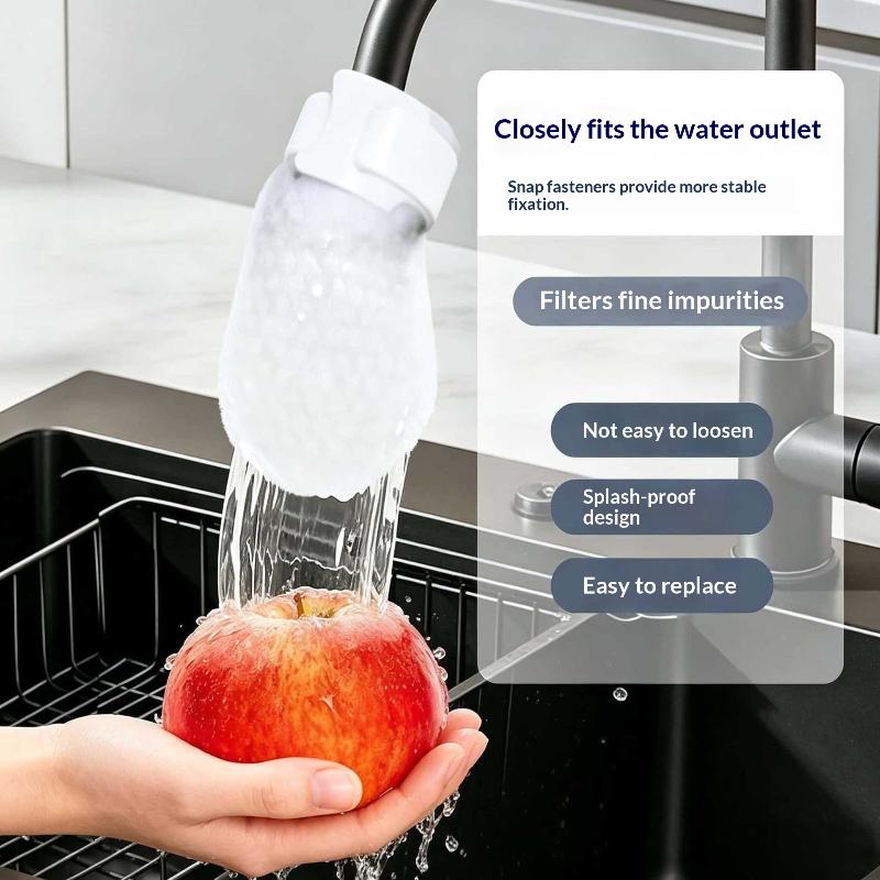 40/50/100Pcs Universal Faucet Filter Cotton Anti-Splash Thickened Faucet Filter With T-Strap Tap Water Filter Bag
