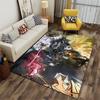Anime Warrior Battle Scene Carpet Suitable As a Non-slip Mat for the Living Room or Bedroom Sofa