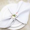 Metal Napkins Rings Set of 6 Bunny Ear Easter Napkins Rings Spring Rabbit Rings Holders for Easter Party Decoration