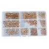 1Box/Set Ear Hooks Open Jump Rings Set Gold Color Lobster Clasps Head Pin Neddles For Jewelry Making DIY Earrings Findings Kit