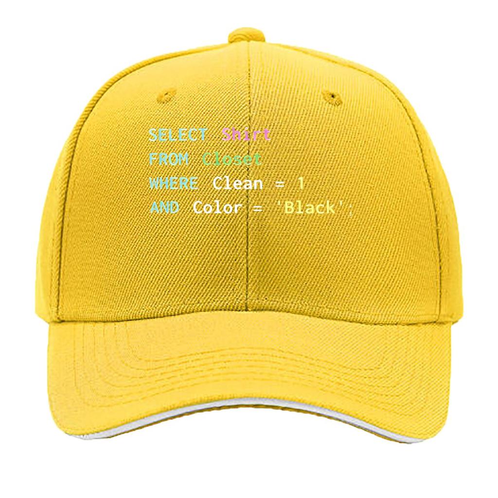 Black Shirt Fashion Art Sandwich Baseball Cap