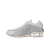Nike Shox R4 Białe Metaliczne Damskie Sneakersy Metaliczno-Srebrne Max-Pomarańczowe AR3565-101