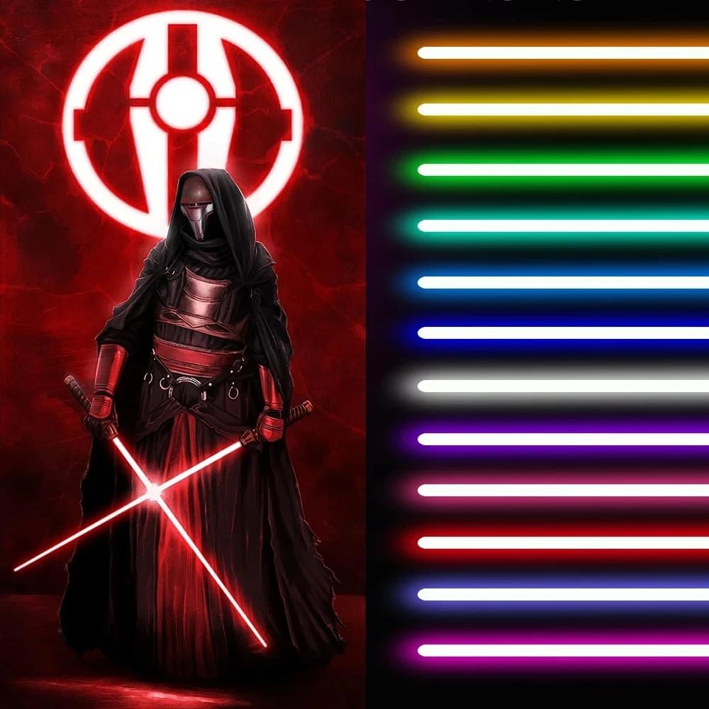 Zmart Anakin RGB Metall Laser LED Beleuchtet Star Wars RGB Farbe Sound Schwert Spielzeug Lichtschwert, Schwert, Spielzeug, Lichtschwert, Schwert, Cosplay, Stil,