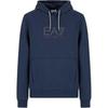 EA7 SS25 Logo Letter Hooded Drawstring Long Sleeve Sweatshirt Men Sweatshirt Navy-Blue 7M000230-AF13512-UB102
