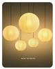 Isamu Noguchi Round Paper Lantern: Vintage Japanese Style Pendant Light for Bedroom, Hotel, Guesthouse, or Bar.