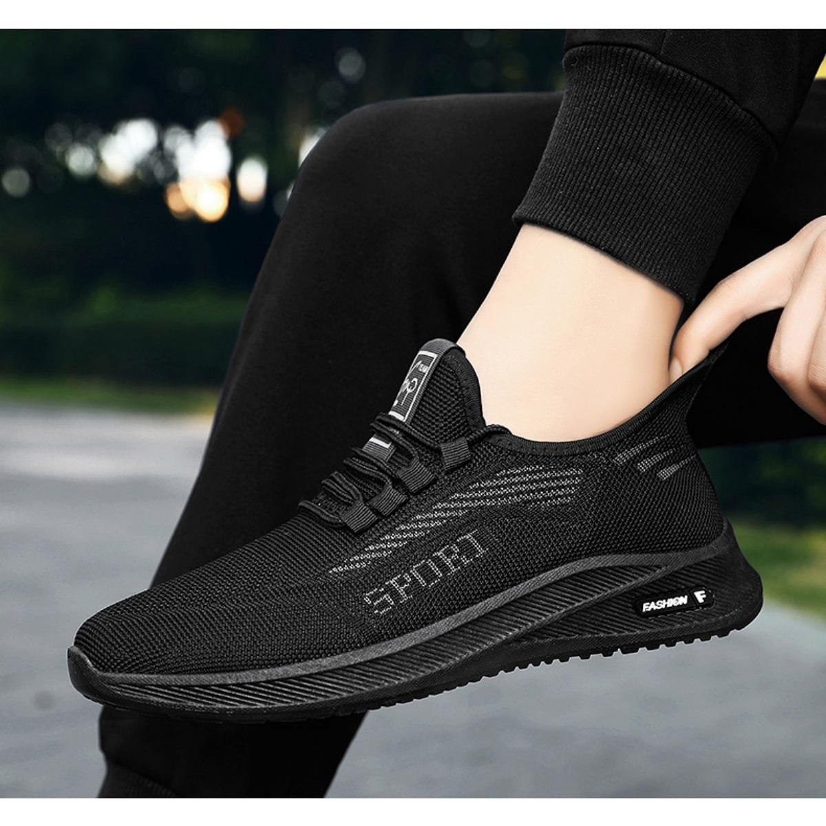 Спортивные мужские туфли дышащие повседневные туфли весна и осень новые плетеные туфли — фото 15