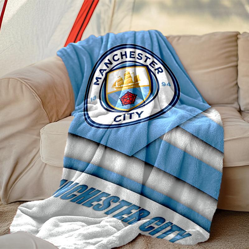 1pc Snug Manchester United Manchester City Blanket, Lightweight & Durable Print Blanket, Perfect for Home, Couch, Bed, Picnic, Travel, Office