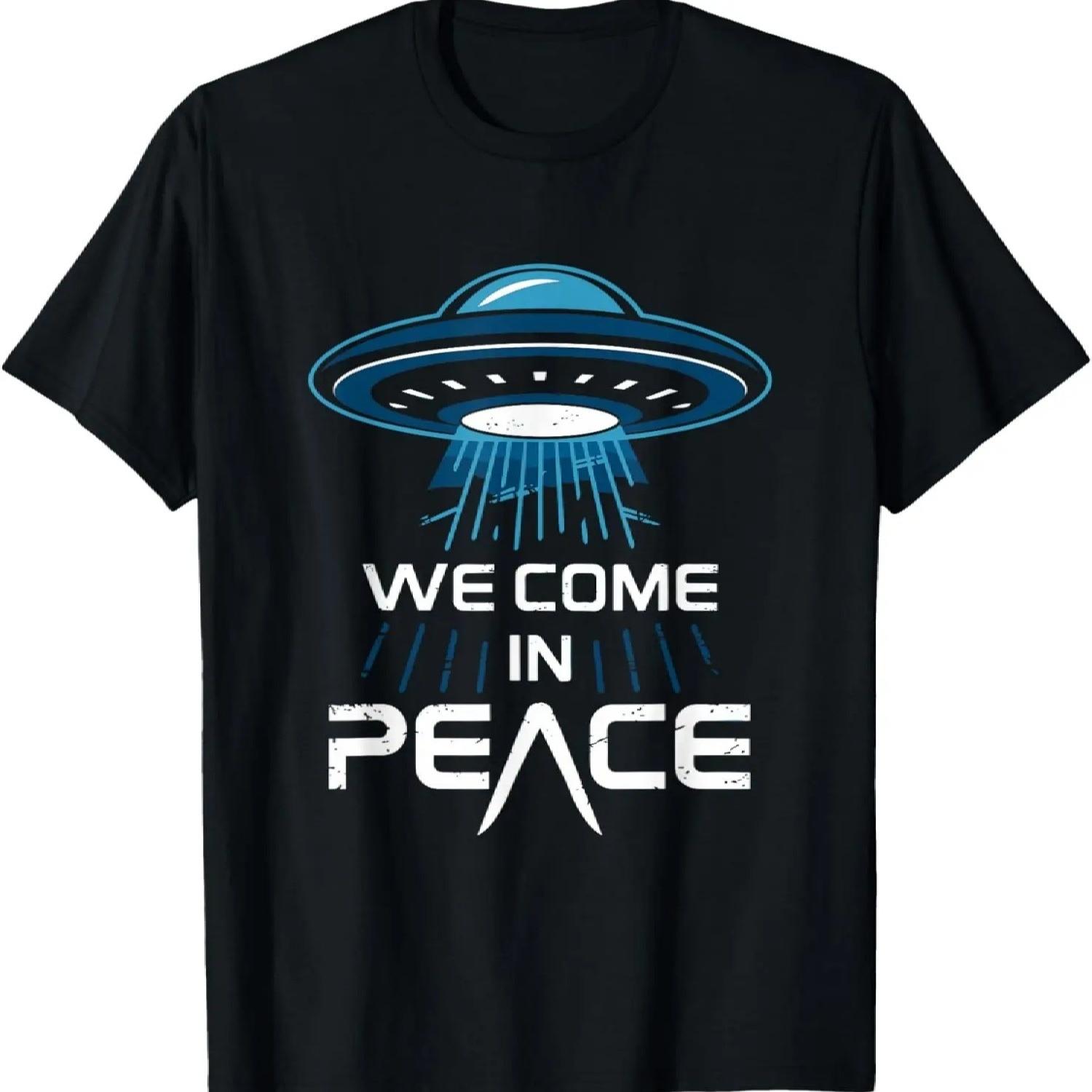 Alien Encounter for Space Enthusiasts We Come in Peace T-Shirt XXXXXL разноцветный