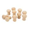 10pcs DIY Production Wooden Peg Dolls Wooden Mushroom Figurines  DIY Arts Crafts Projects