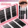 GROINNEYA DIY Wimpern-Cluster-Set Gemischtes Tablett Wimpernverlängerung Komplettset Einzelne Wimpern mit Wimpernkleber & Versiegelung und Pinzetten-Werkzeug