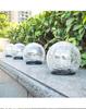 Solar LED Crackle Glass Globe Light for Outdoor Garden & Lawn, Waterproof In-Ground Accent.