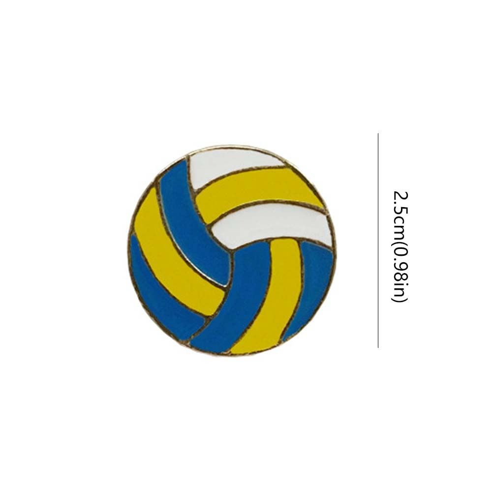 Basketball Sports Ball Enamel Pin Volleyball Metal Badge Fashion Dripping Oil Brooch  Decoration