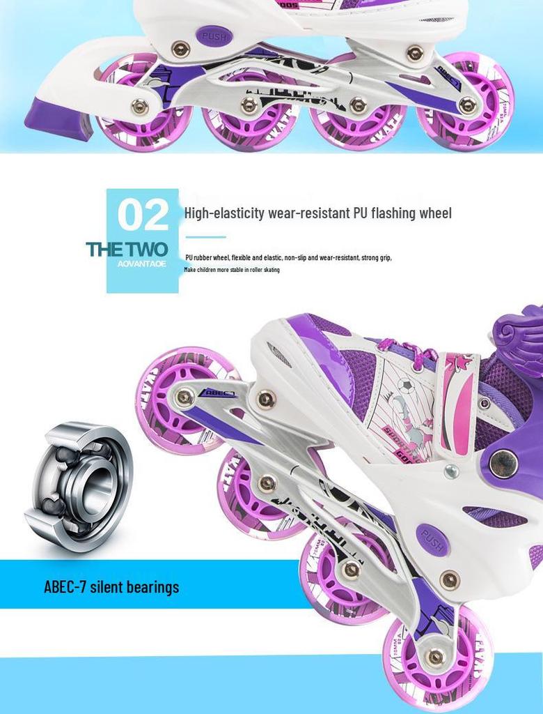 Children's Flashing Ice, Roller, and Inline Skates for Boys and Girls