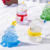 10 Stück Transparente Schneemann Miniaturfiguren Niedliche Frohe Weihnachten Dekoration Schreibtischzubehör