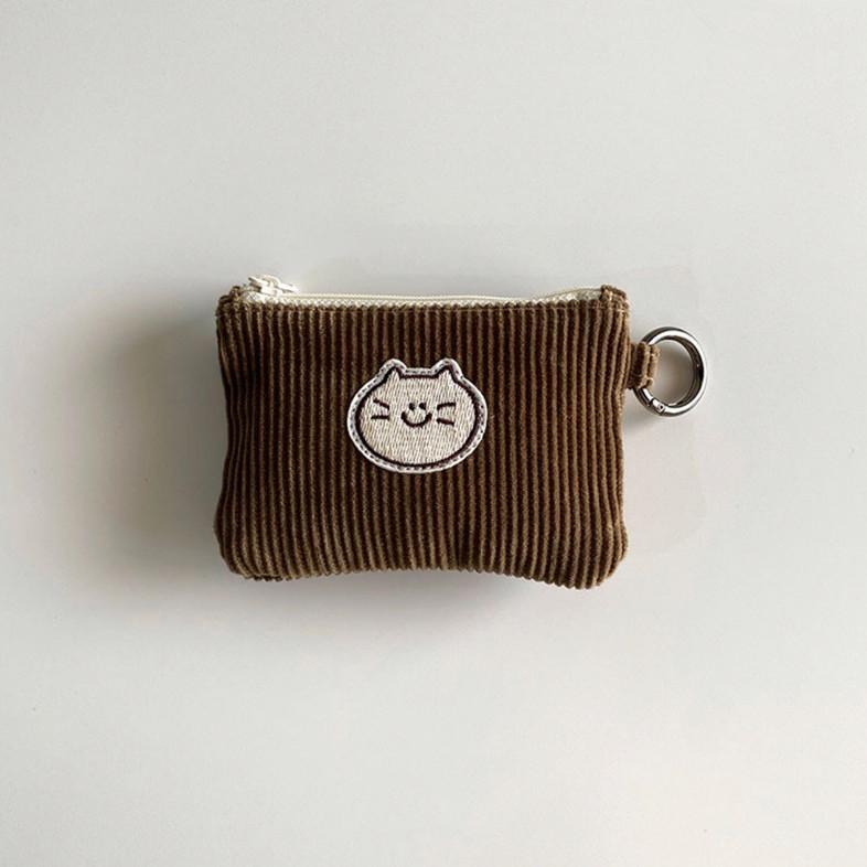 30day Korean Proxy Animal Patterned Velvet Coin Purse Storage Pouch StyleB