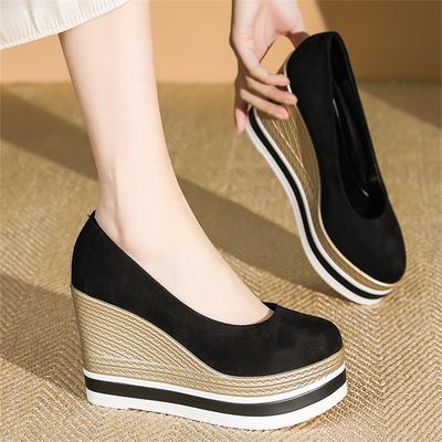 Fashion Women's Shoes 2025 Spring New Casual Shoe Designer Wedge Shoes for Women Luxury Party High Heels Single Shoes Slip-On Loafers