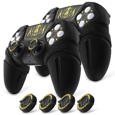PlayVital 2 Set Runes Edition Siliconen hoes voor wordt geleverd met duimgrip touchpad sticker en kruisknop compatibel met ps5 echte oplaadstandaard met