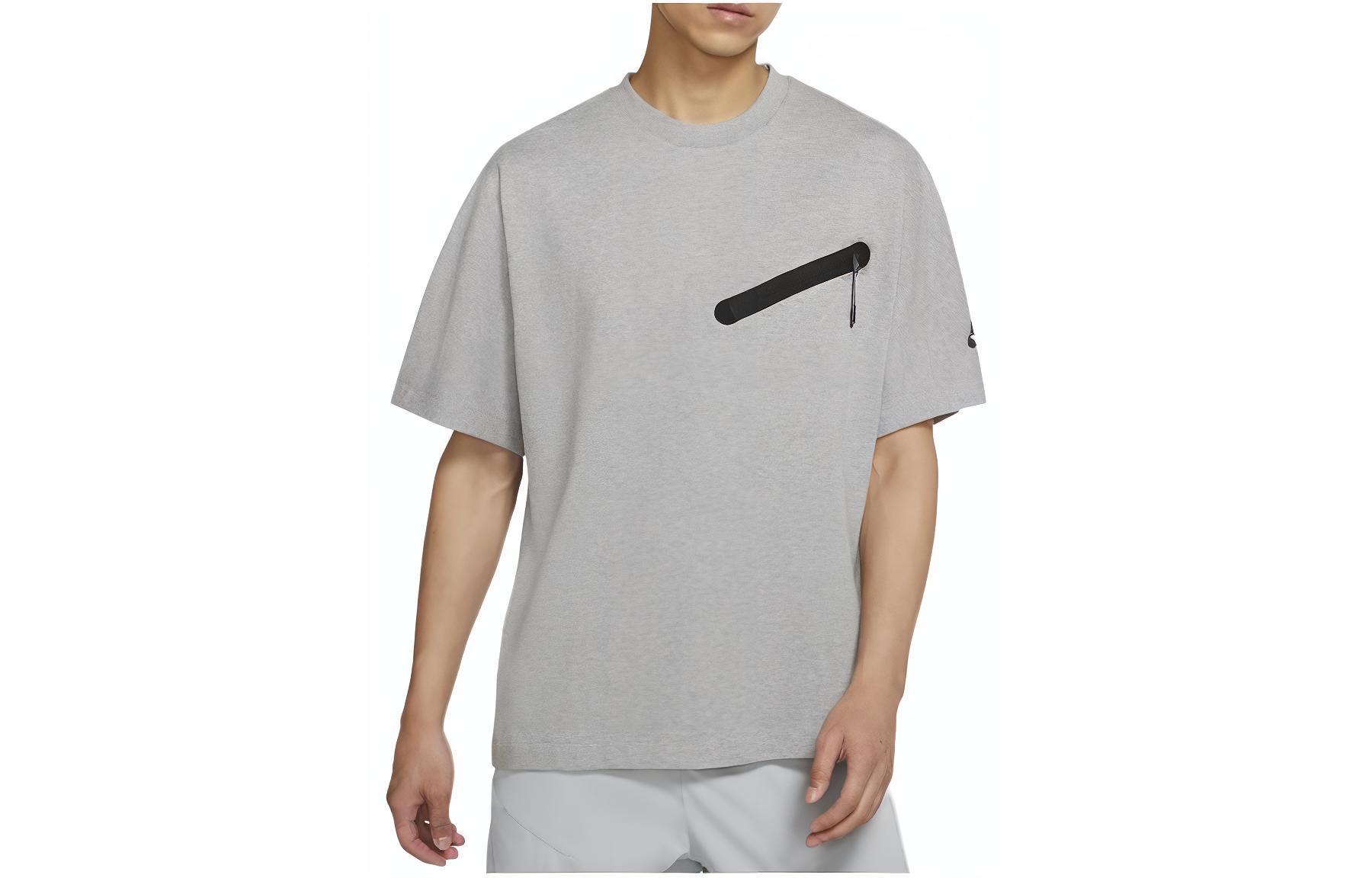 Nike T Shirts Men s Gray Crew Neck Moderate DH7818-063 M