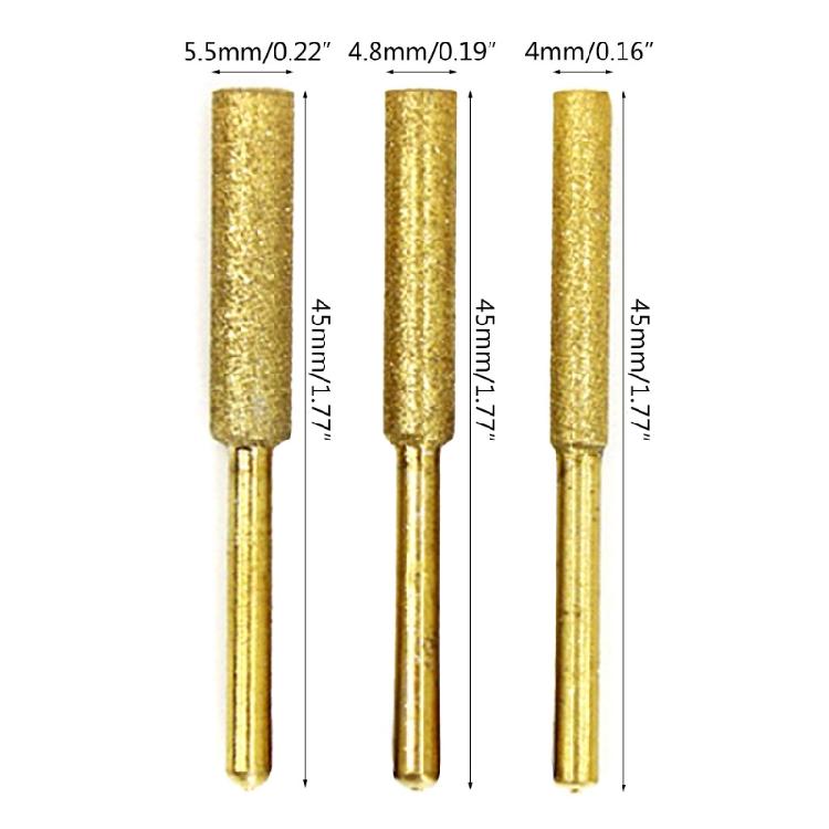 Coated Diamond Cylindrical Grinding for Head 30-4-4.8-5.5 Mm 5 Pcs