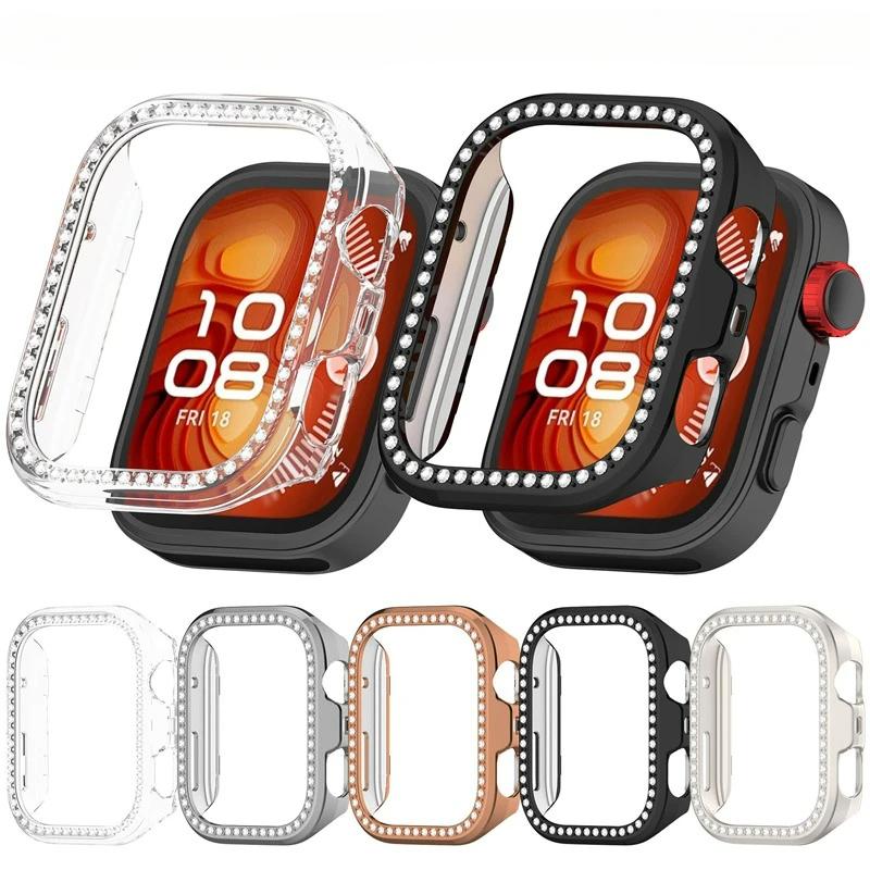 

Diamond Hollow PC Case For Huawei Watch Fit 4 Pro Crystal Smartwatch Screen Protector for Huawei Watch Fit 3 Fit 4 Cover Shell Huawei Watch Fit 4 прозорий