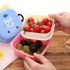 Double Layer Snack Plastic Animal Children Lunch Box Fresh Keeping Box Tableware Food Storage Box