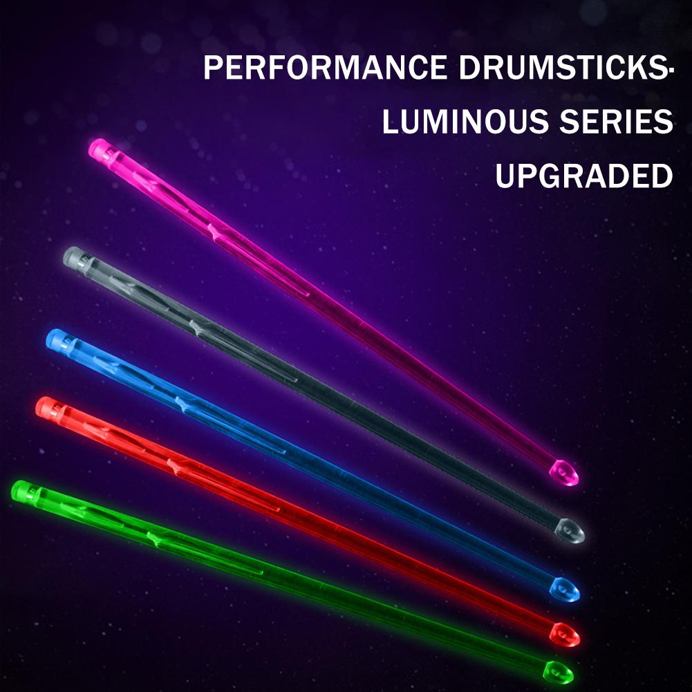 LED Luminous Drum Stick 15 Color Gradient USB Charging With Switch 5A Standard Size Performance Fluorescent Drum Stick