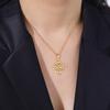 Lucktune Witch Knot Necklace Men Women's Stainless Steel Necklace Vintage Gold Color Wicca Celtics Knot Triple Amulet Jewelry