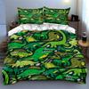 Green Dinosaur Illustrations. Bedding Duvet Cover Sets Duvet Covers Pillowcases Gifts (1 * Duvet Cover 2 * Pillowcases, Without Duvet Insert)