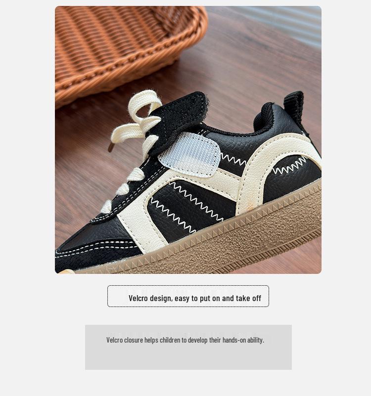 Lente 2025 Trendy Sneakers & Veelzijdige Canvas & Leren Schoenen met Zachte Zool voor Kinderen