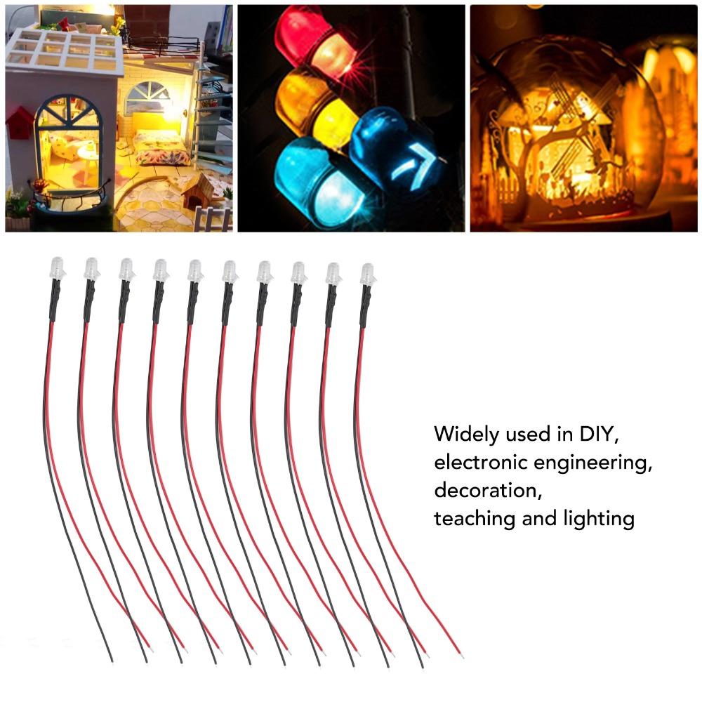 20PCS 5‑12V Light Emitting Diodes 5mm LED Light Diodes Mini LED Diodes  Circuit Science Experiment