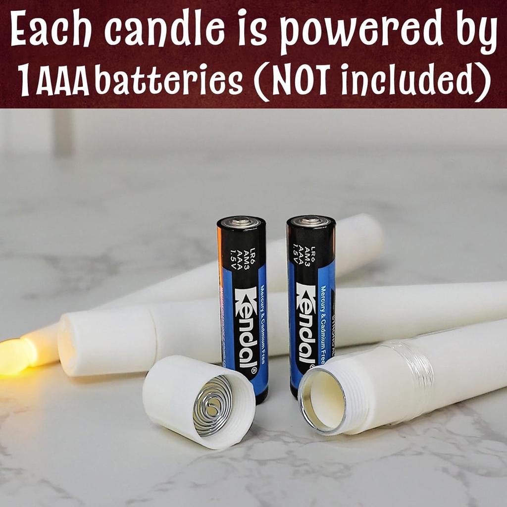 Halloween Decorations - Floating Candles with Wand - 20 Pcs Magic Hanging Flameless Floating LED Candles with Wand Remote - Decor for Indoor Outdoor
