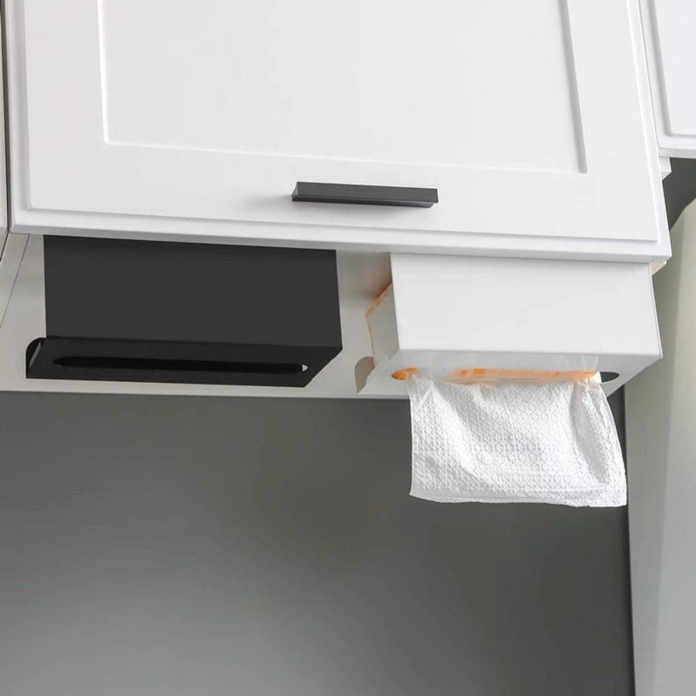 Moisture-proof Wall-Mounted Tissue Rack Waterproof Paper Towel Rack  Under Cabinet