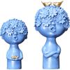Nordic Flower Head Character Resin Adornments Home Livingroom Desktop Figurines Crafts Office Coffee Table Ornaments Decoration