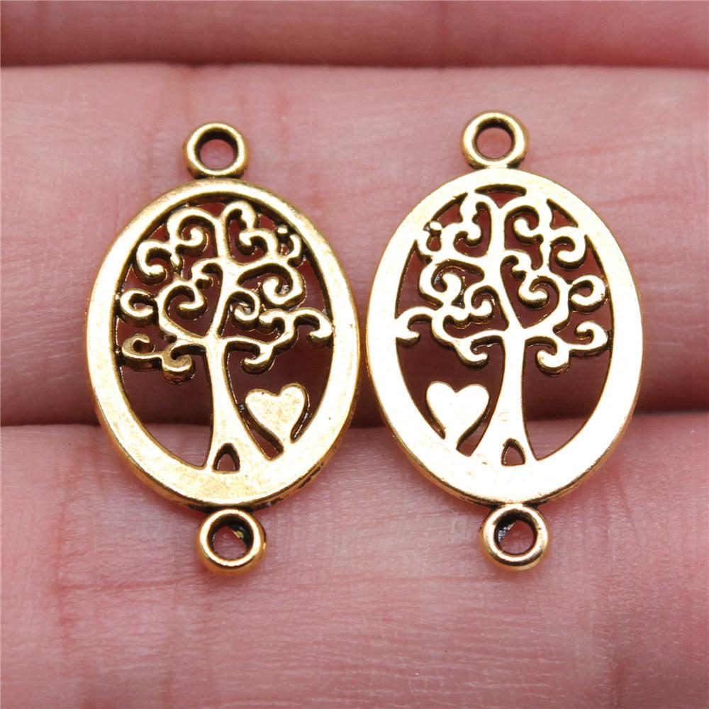 Runde Lebensbaum Anhänger Charms Paar Schmuck Modezubehör