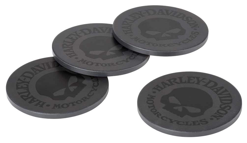 

Подставка под напитки Willie G Skull Stone Coaster Матовый черный Harley-Davidson Набор, 4 шт. - HDL-18590 чёрный