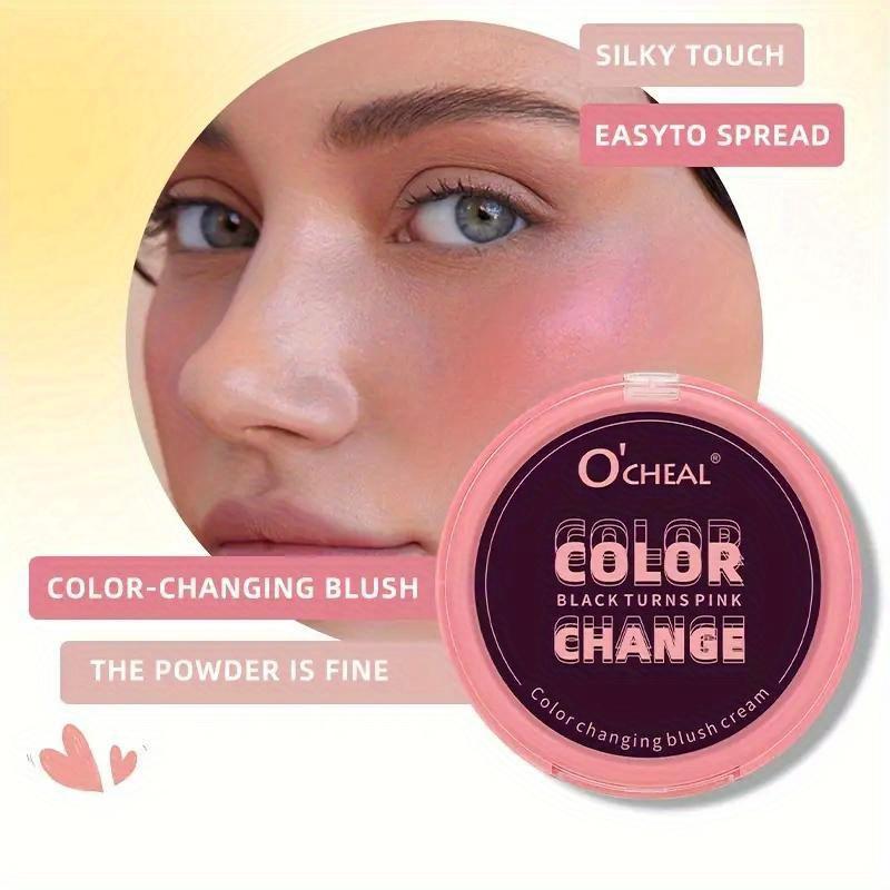 Multi-functional Warm-changing Blush Cream, Gradient Contouring Facial Eyeshadow, Three-in-one Natural Nude Makeup