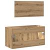 Bathroom Cabinet with Mirror Artisan Oak Wood Based Material