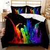 Abstract Duvet Cover Set Watercolour Painting Colourful Comforter Cover King Queen Size for Boys Girl Teen Polyester Bedding Set