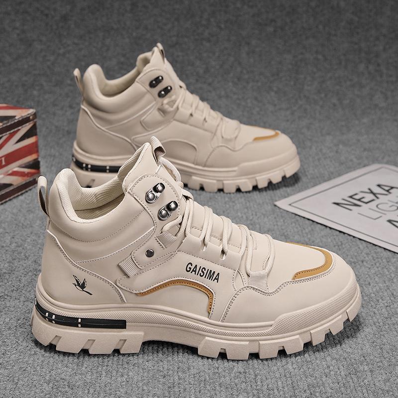 Nová pánská módní ležérní sportovní obuv s vysokým svrškem, studentské silné podrážky, pohodlné tenisky, chlapecká pánská klasická prodyšná basketbalová obuv