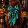 Gothic Spider Web Hair Bow Spring Clip Halloween Scrunchie Fashion Pumpkin Hair Clip  Cosplay